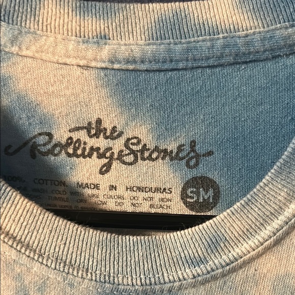 The Rolling Stones Blue and Red Tie-Dye Shirt - Picture 2 of 4